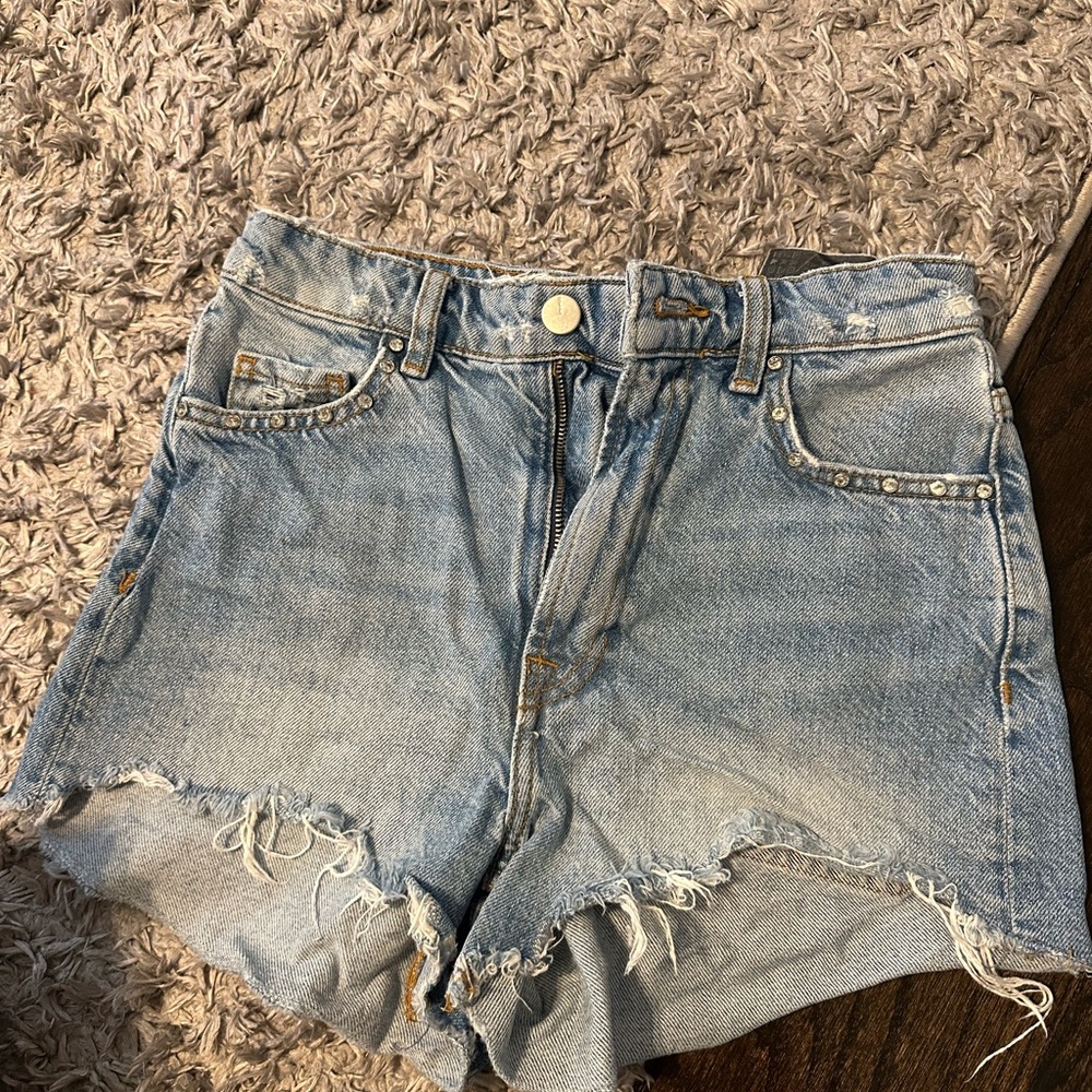 Zara Denim Cutoff Shorts with sequin detail